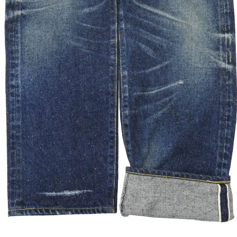 New Manual ニューマニュアル NM-No.1 #028 LV 66 JEANS 100 Limited ダメージ エイジング 加工 デニム パンツ インディゴブルー系 33【美品】【中古】