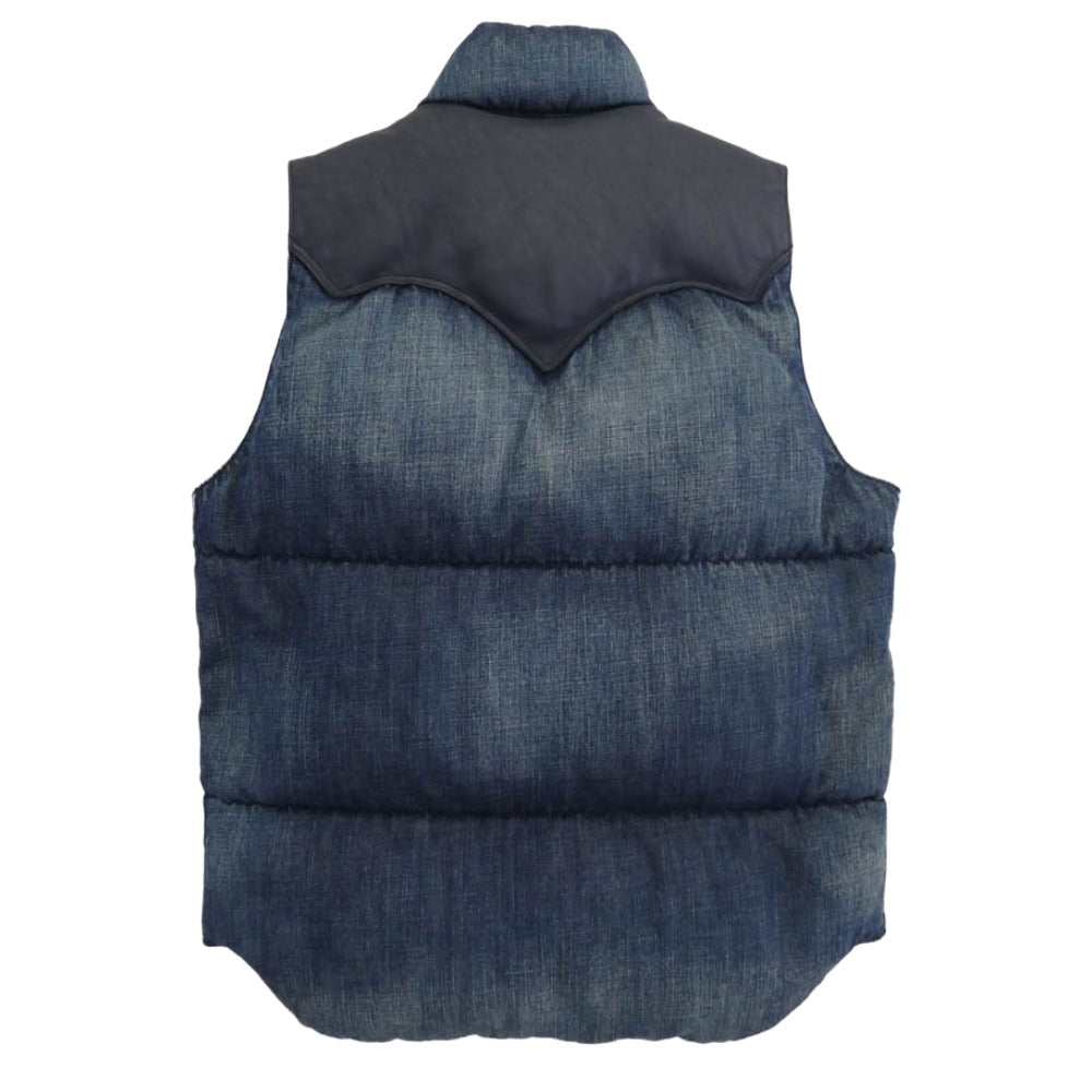 HYSTERIC GLAMOUR ヒステリックグラマー 0253AV01 スタッヅ デニム ダウン ベスト インディゴブルー系 38【中古】