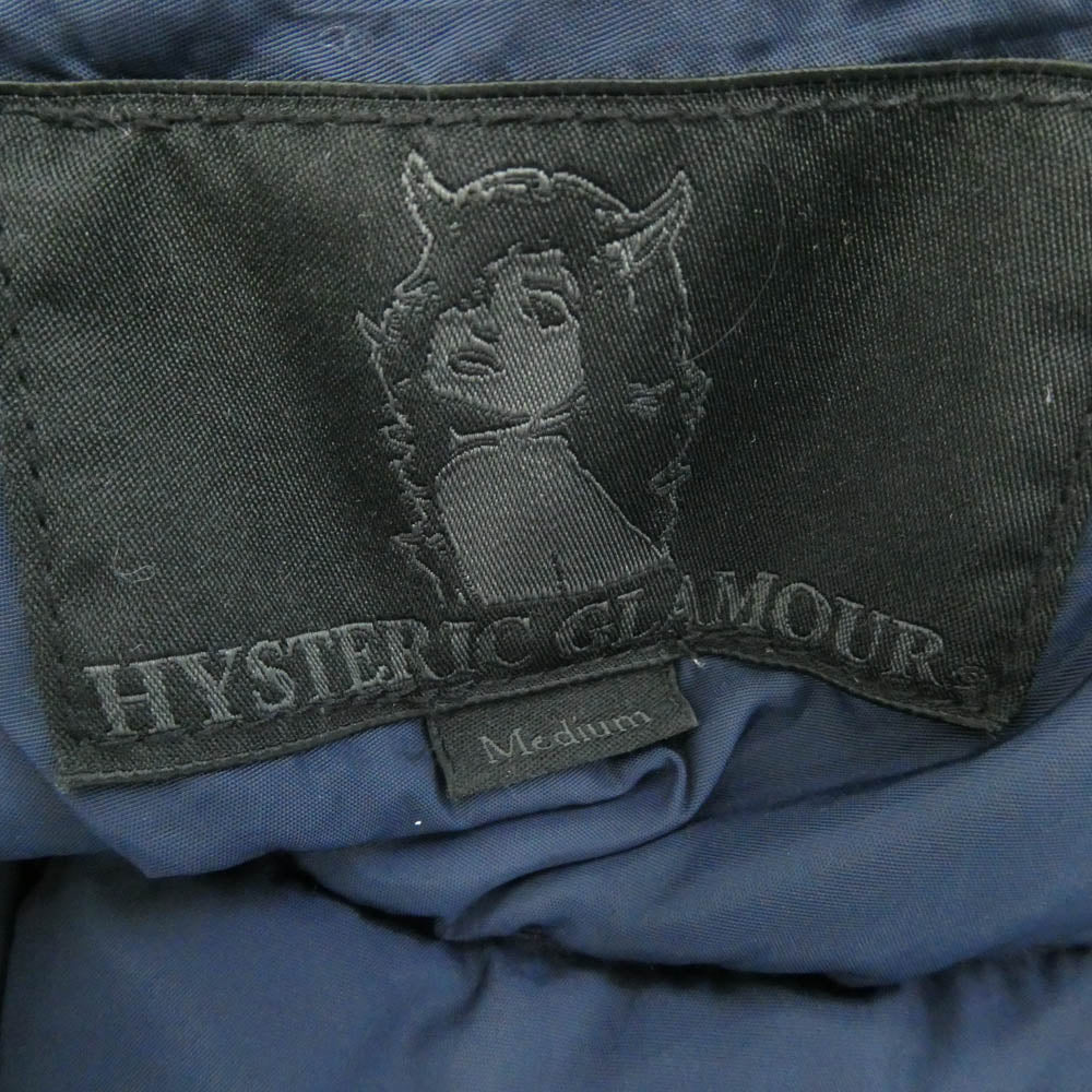 HYSTERIC GLAMOUR ヒステリックグラマー 0253AV01 スタッヅ デニム ダウン ベスト インディゴブルー系 38【中古】