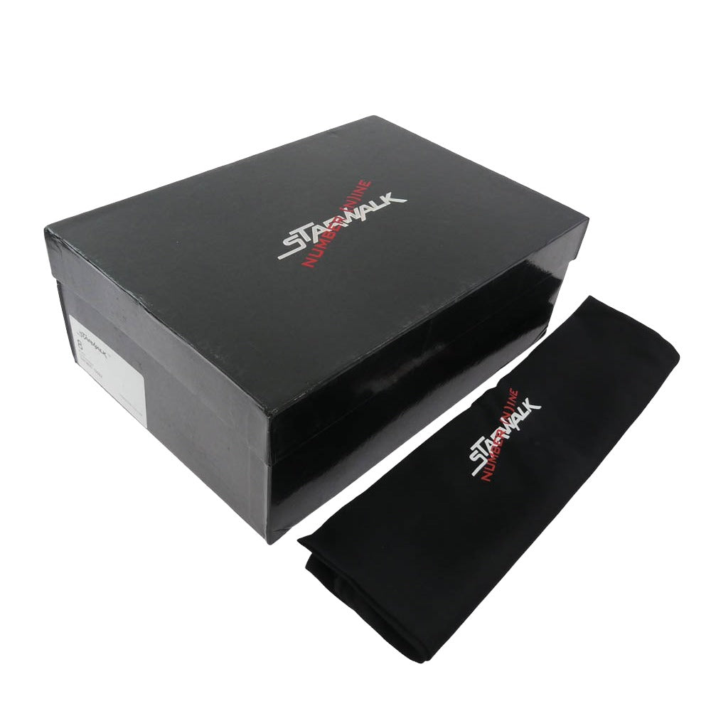 NUMBER(N)INE ナンバーナイン SW1805 10022 × STAR WALK スターウォーク EPISODE 1 レザー ローカット スニーカー ブラック系 US8【極上美品】【中古】