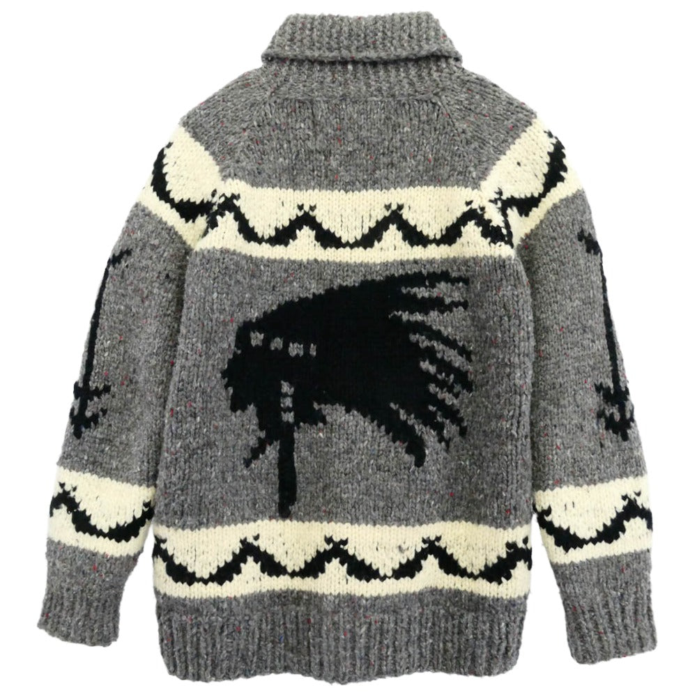 カナタ 222040131-1609 別注 フルジップ カウチン ニット ジャケット グレー系 マルチカラー系【中古】
