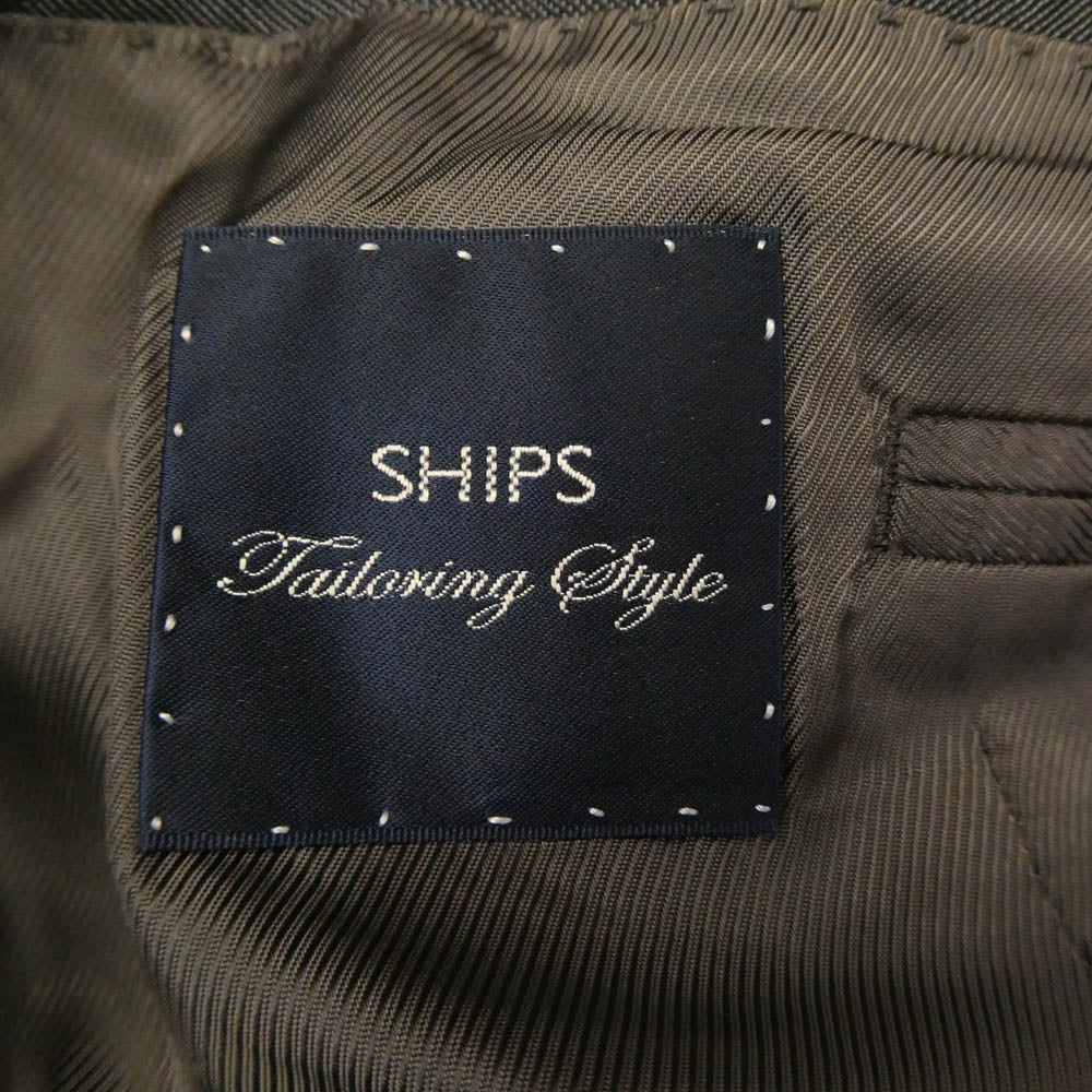 SHIPS シップス ロロピアーナ テーラード ジャケット スラックス パンツ セットアップ グレー系 46【中古】