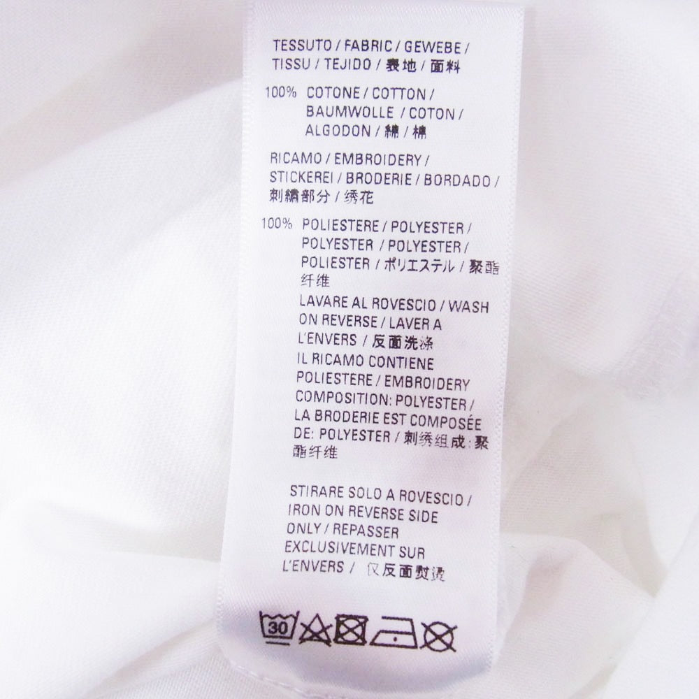 BALENCIAGA バレンシアガ 21AW 612965 TLV61 WARDROBE ロゴ刺繍 半袖 Tシャツ カットソー ホワイト系 XS【中古】