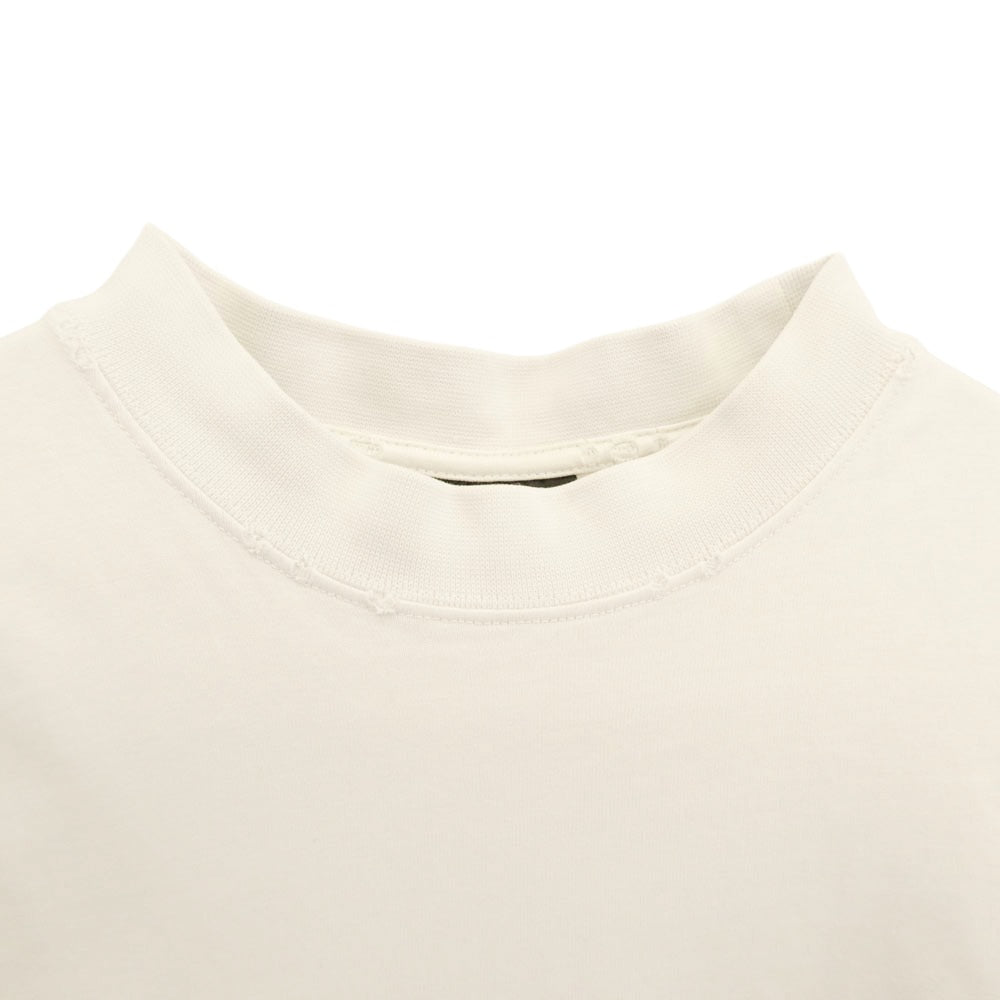 BALENCIAGA バレンシアガ 23SS 739784 TOVK1 ミディアムフィット カレッジロゴ プリント ダメージ加工 半袖 Tシャツ カットソー ホワイト系 XXS【中古】