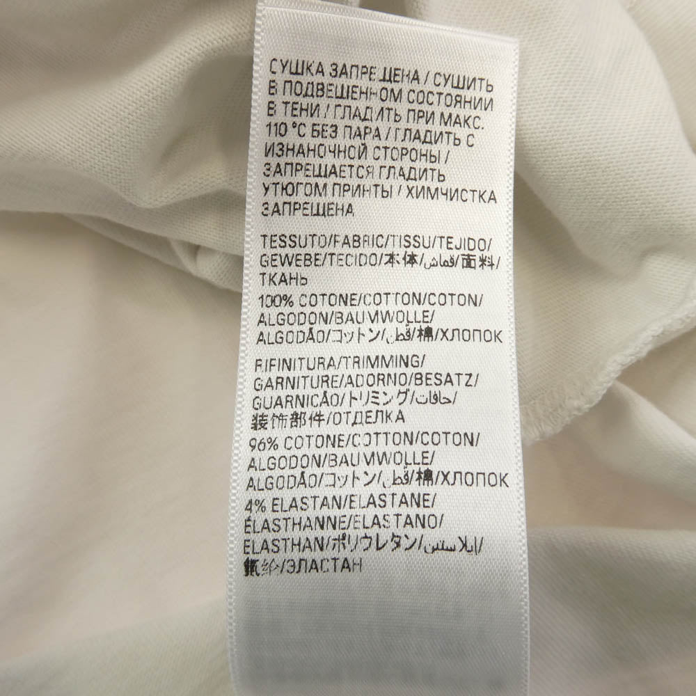BALENCIAGA バレンシアガ 23SS 739784 TOVK1 ミディアムフィット カレッジロゴ プリント ダメージ加工 半袖 Tシャツ カットソー ホワイト系 XXS【中古】