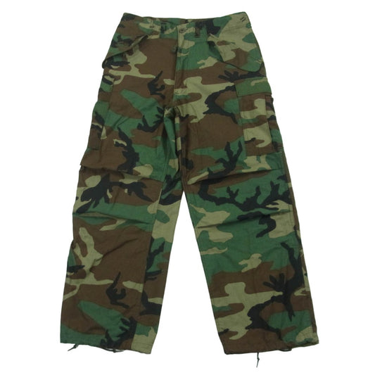 米軍 DLA100-87-C-0356 US ARMY 米軍 M-65 TROUSERS ウッドランドカモ 迷彩 トラウザーズ カーゴ パンツ グリーン系 ブラウン系 ブラック系 S【中古】