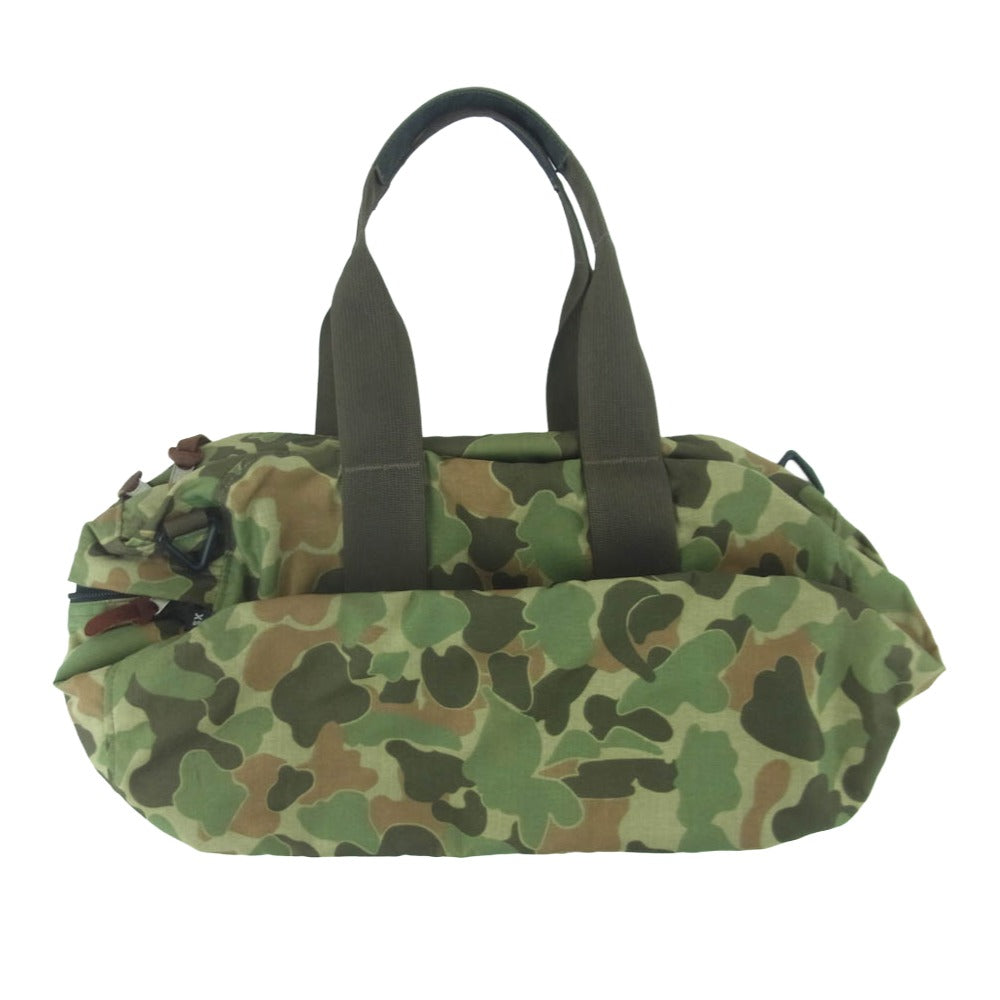GREGORY グレゴリー USA製 シルバータグ カモフラージュ柄 ボストン バッグ XSサイズ グリーン系 カーキ系【中古】