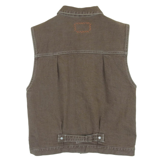 Ron Herman ロンハーマン vintage ヴィンテージ デニム ベスト 日本製 ブラウン系 S【中古】