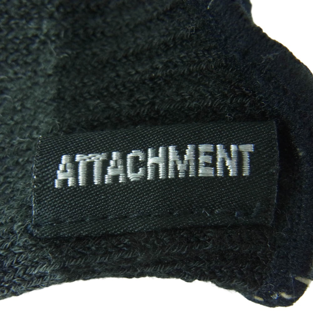 ATTACHMENT アタッチメント スマートフォン対応可能 フィンガ―トップ切替 ニット 手袋 グローブ グレー系【中古】