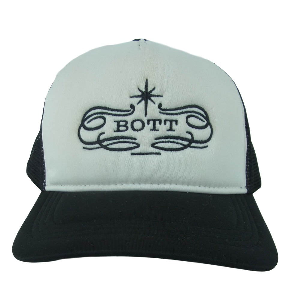 BOTT ボット 253BoTT70 Luxe Logo Mesh back 5 Panel Cap ロゴ メッシュバック トラッカー キャップ 帽子 ブラック系 ホワイト系【中古】