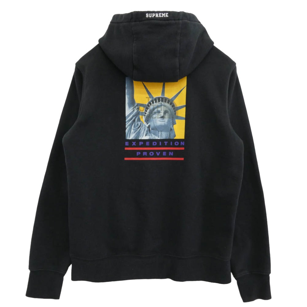 Supreme シュプリーム 19AW NT61906I Statue Of Liberty Hooded Sweatshirt スタチューオブリバティ プルオーバー パーカー フーディー ブラック系 S【中古】