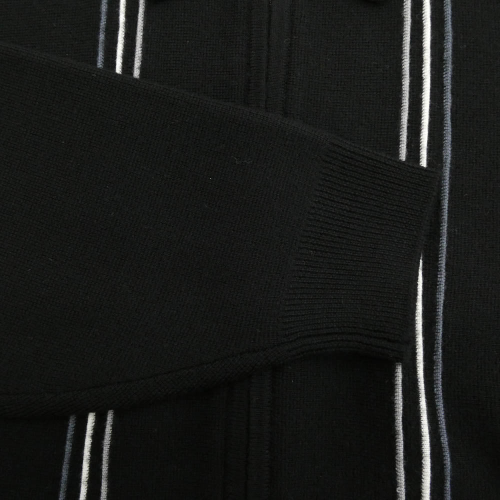 Supreme シュプリーム 25AW Stripe Zip Up Polo Sweater ストライプ ジップ アップ ポロ セーター ニット ブラック系 M【中古】