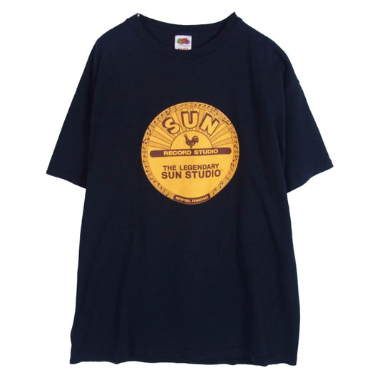 Vintage ヴィンテージ サンレコード スダジオ プリント 半袖Ｔシャツ ダークネイビー系 XL【中古】