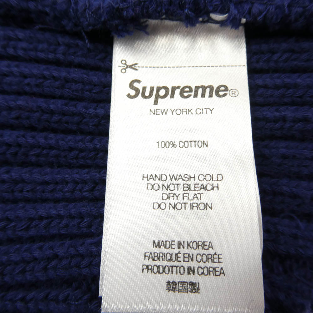 Supreme シュプリーム 25SS Overdyed Beanie オーバー ダイ ビーニー ニット キャップ ネイビー ネイビー系【極上美品】【中古】
