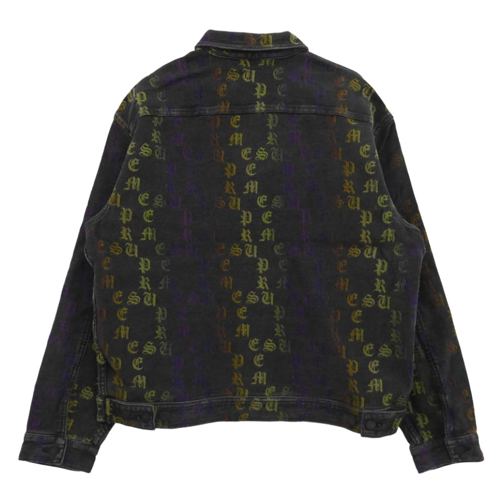Supreme シュプリーム 22SS Gradient Jacquard Denim Work Jacket ブラック系 L【極上美品】【中古】