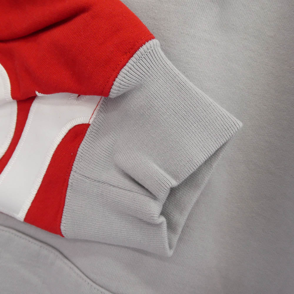 Supreme シュプリーム 22SS Cropped Panels Hooded Sweatshirt クロップド パネル プルオーバー パーカー グレー系 L【極上美品】【中古】