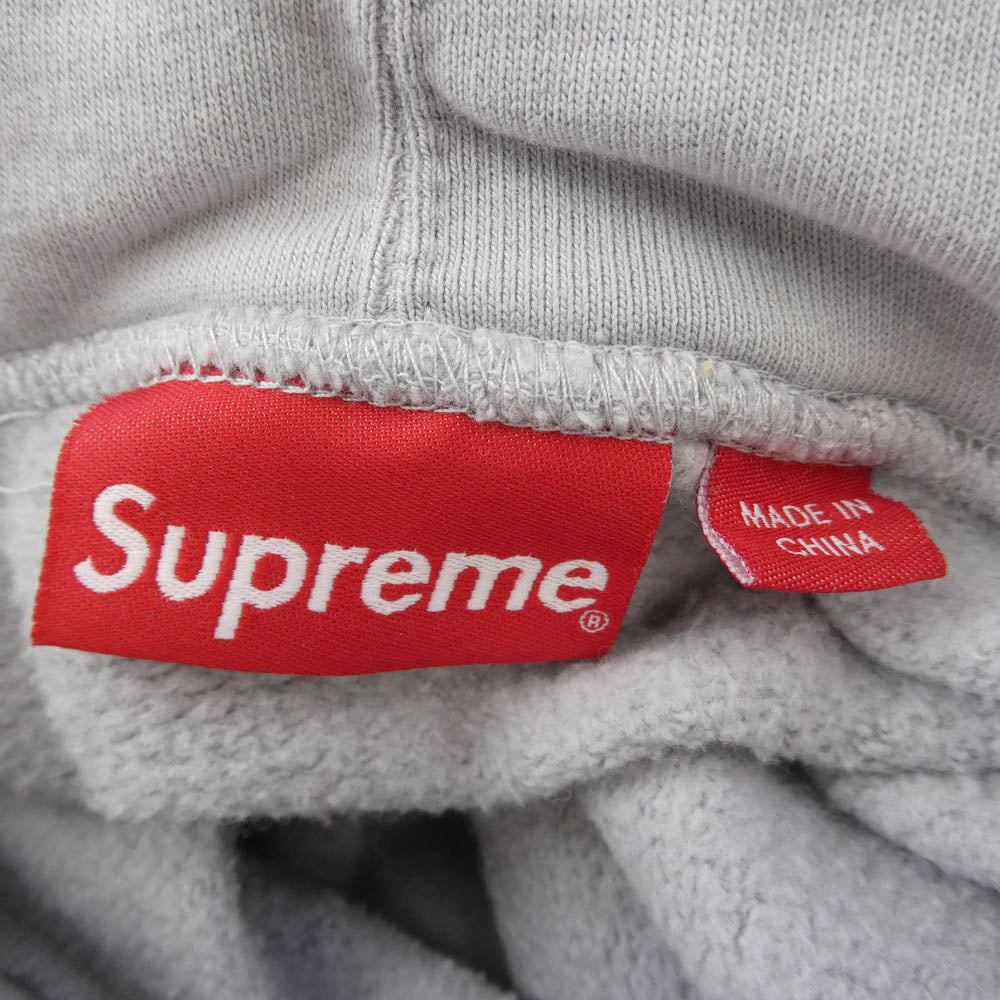 Supreme シュプリーム 22SS Cropped Panels Hooded Sweatshirt クロップド パネル プルオーバー パーカー グレー系 L【極上美品】【中古】