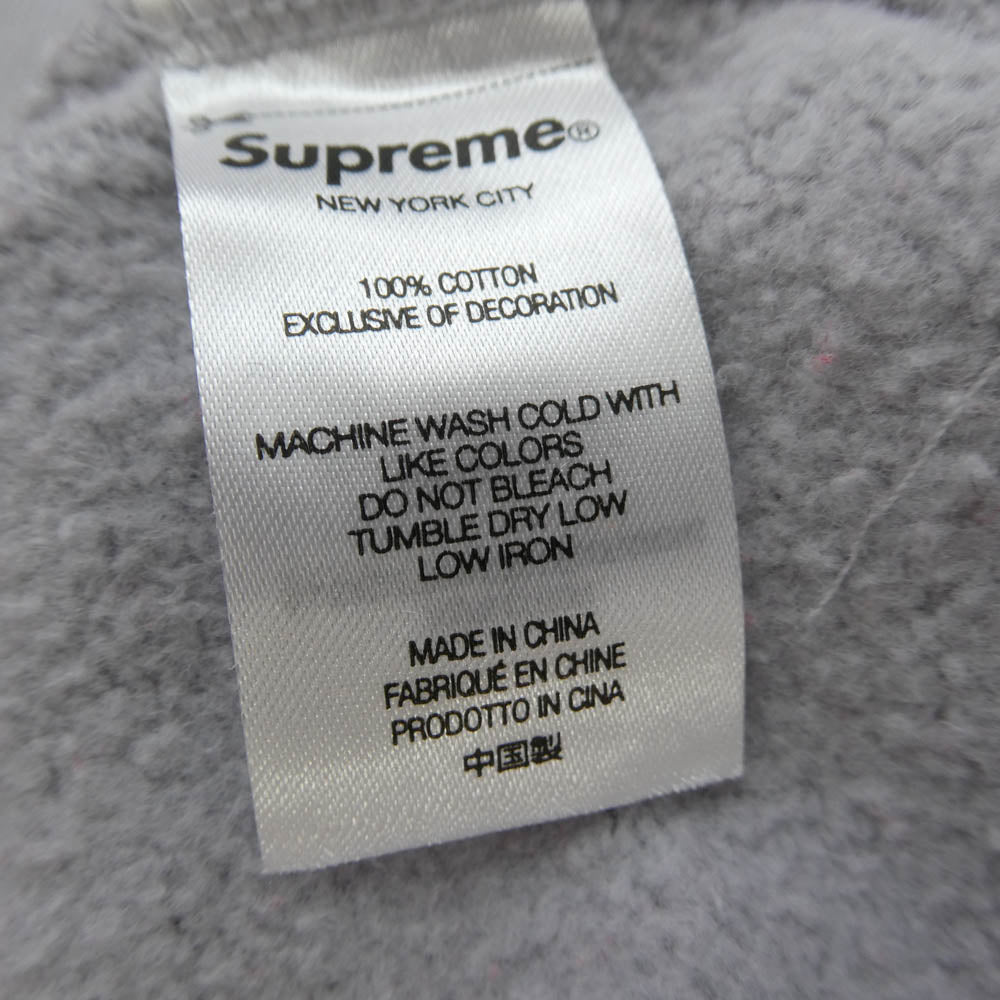 Supreme シュプリーム 22SS Cropped Panels Hooded Sweatshirt クロップド パネル プルオーバー パーカー グレー系 L【極上美品】【中古】