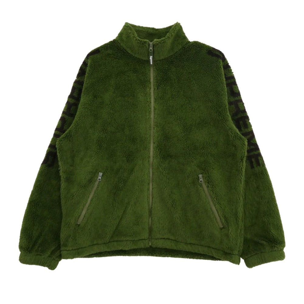 Supreme シュプリーム 25SS Shoulder Logo Fleece Jacket ショルダー ロゴ フリース ジャケット グリーン系 L【極上美品】【中古】
