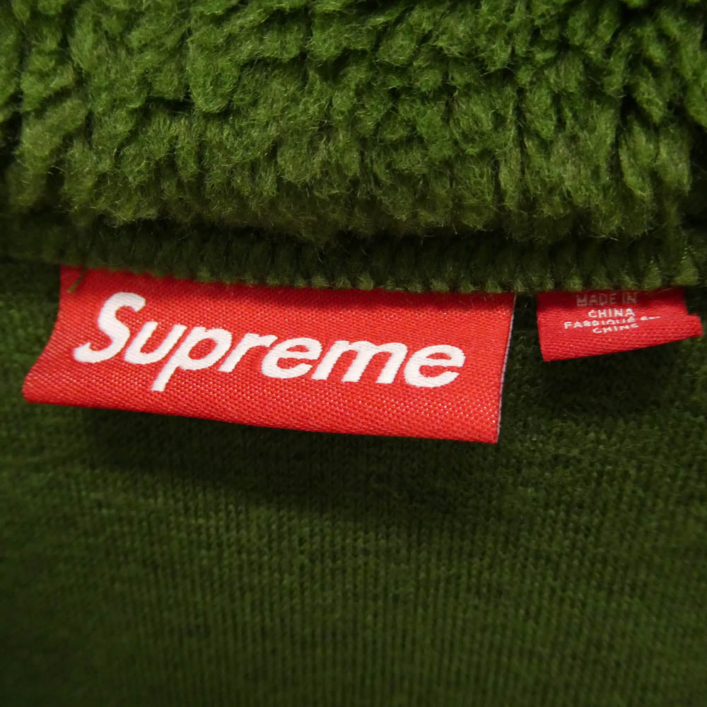 Supreme シュプリーム 25SS Shoulder Logo Fleece Jacket ショルダー ロゴ フリース ジャケット グリーン系 L【極上美品】【中古】