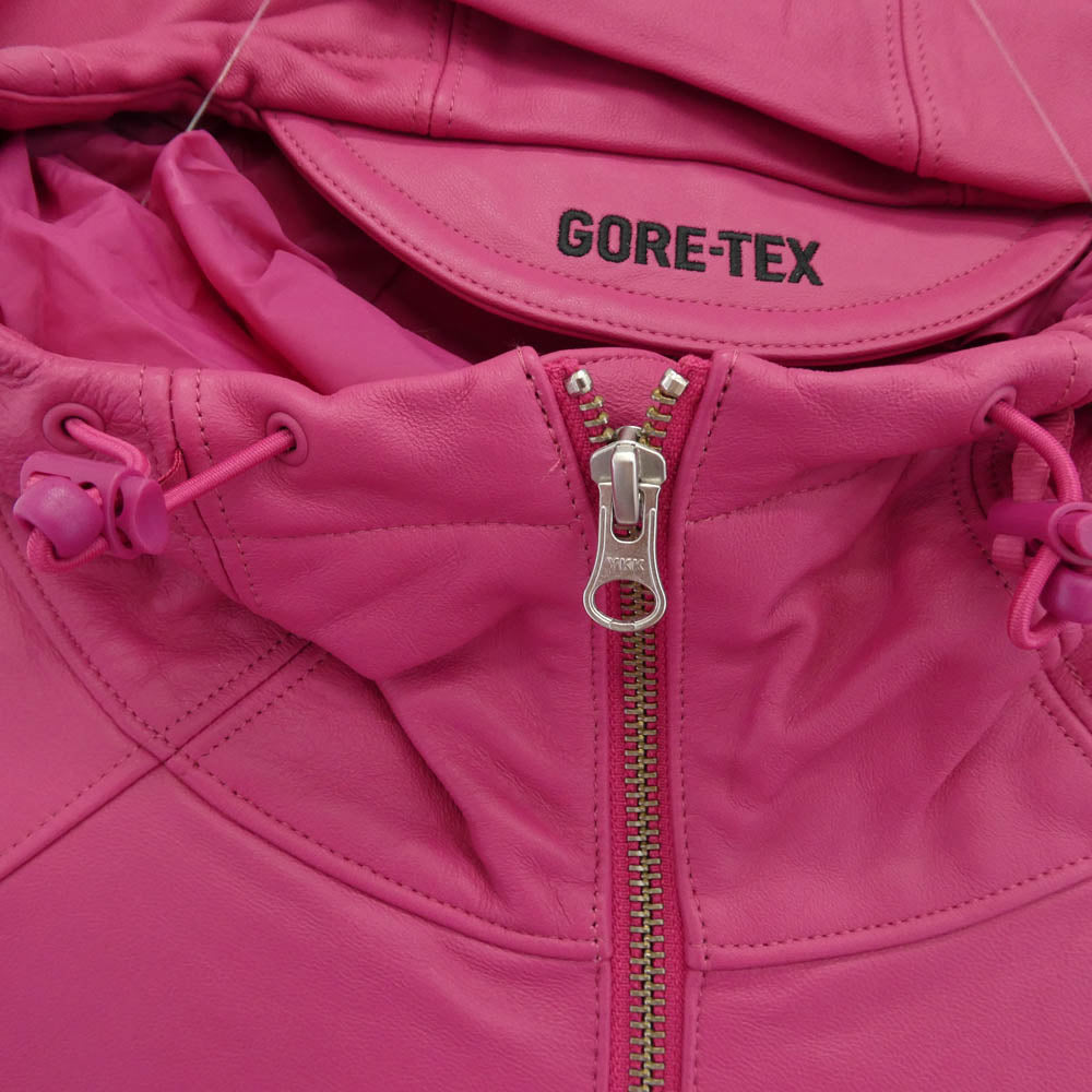 Supreme シュプリーム 22SS GORE-TEX Leather Jacket 羊革 シープスキン ゴアテックス レザー ジャケット ピンク系 L【極上美品】【中古】