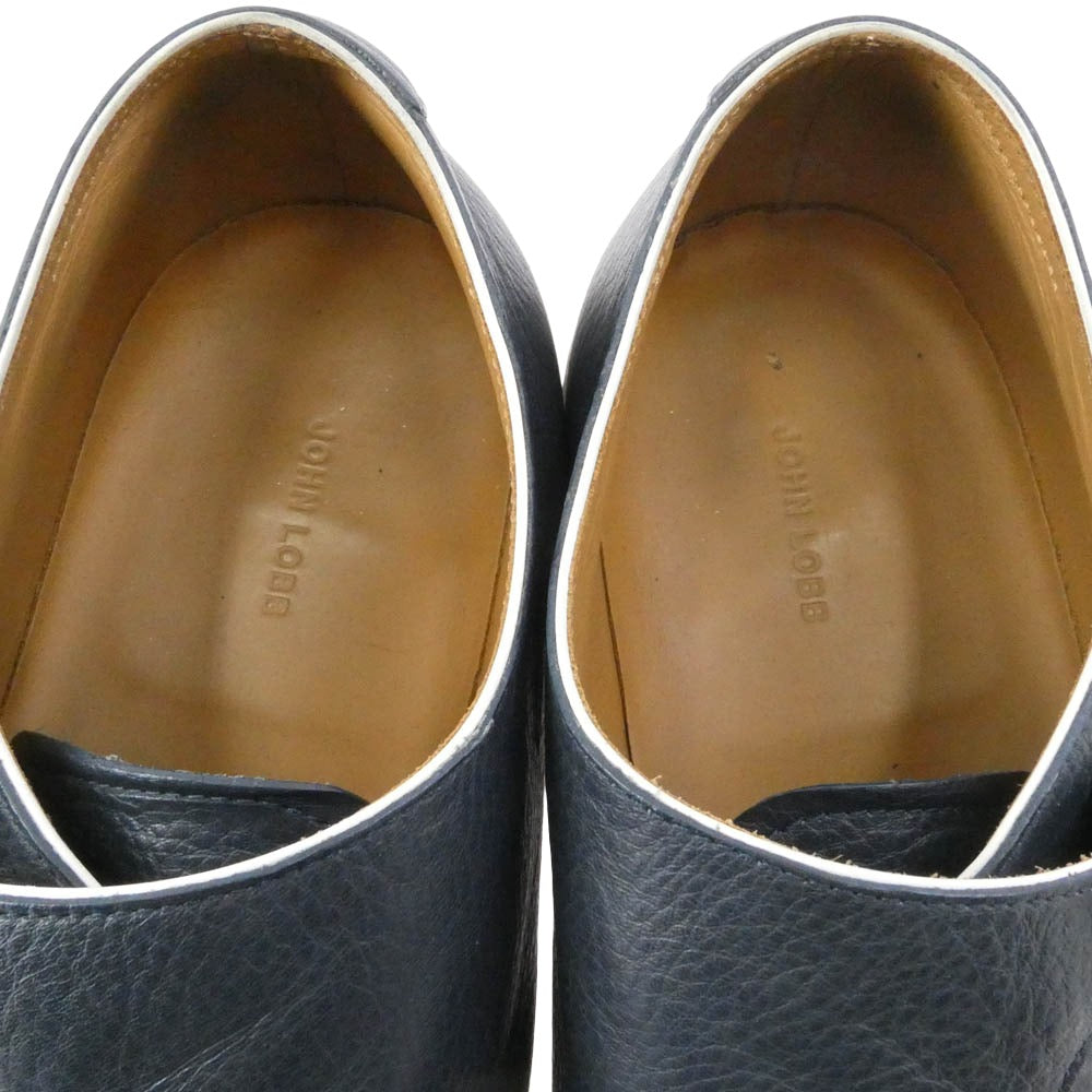 John Lobb ジョンロブ HOLME ホルム ダブルモンクストラップ レザー スニーカー ネイビー系 9【中古】