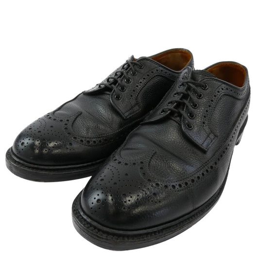 ALDEN オールデン 97610 ロングウイングチップ レザー シューズ ブラック系 9.5【中古】