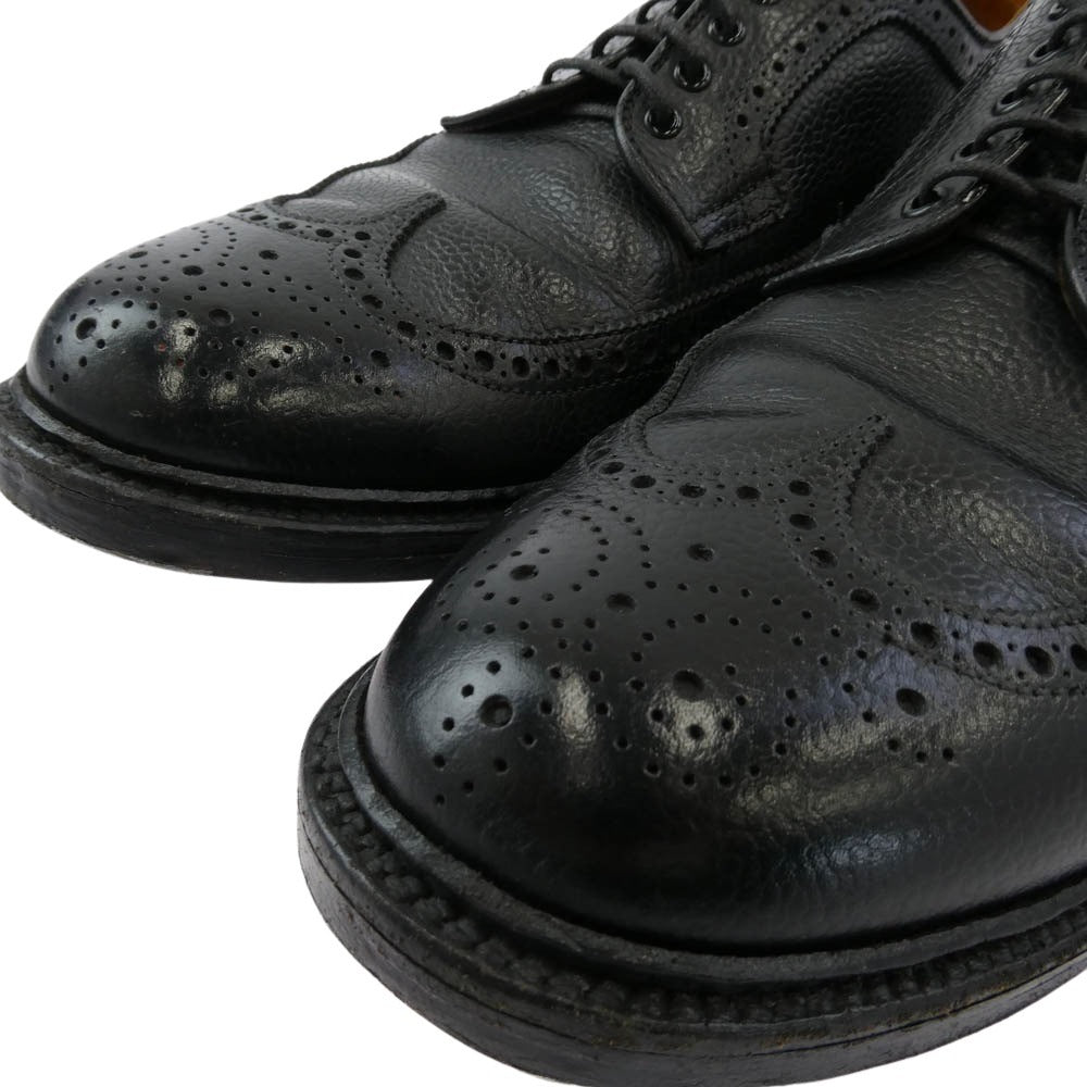 ALDEN オールデン 97610 ロングウイングチップ レザー シューズ ブラック系 9.5【中古】