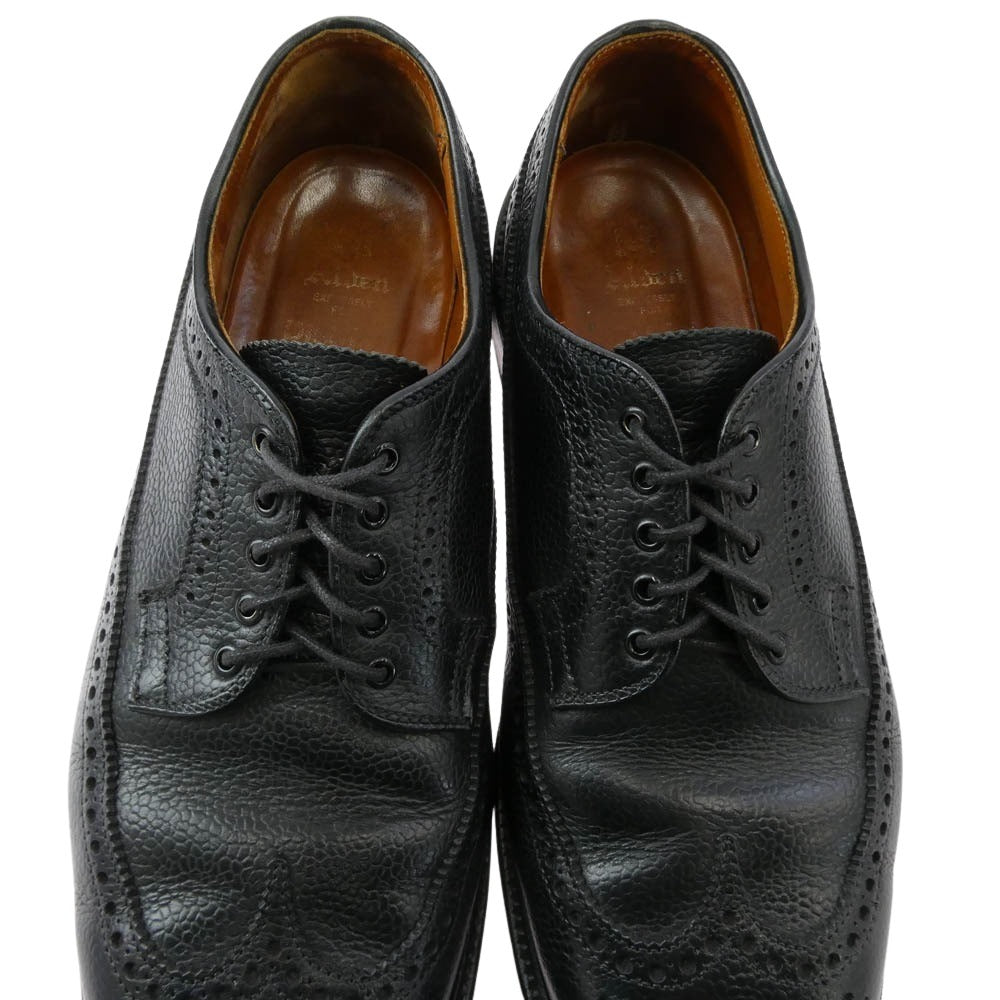 ALDEN オールデン 97610 ロングウイングチップ レザー シューズ ブラック系 9.5【中古】