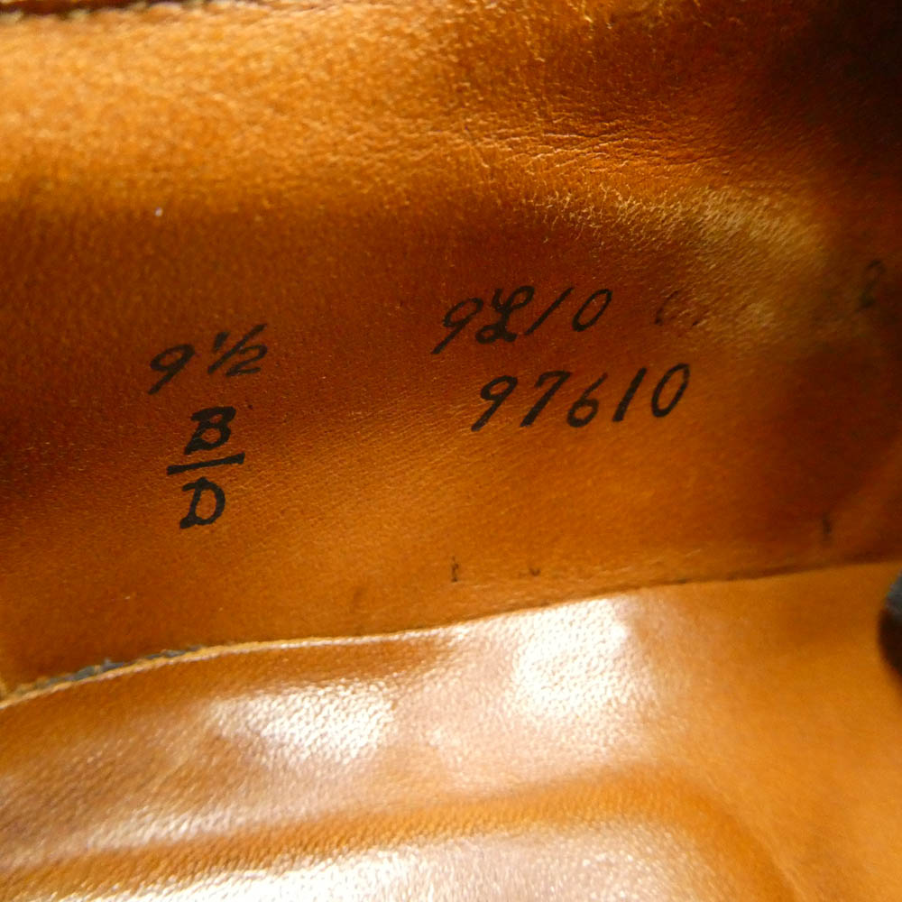 ALDEN オールデン 97610 ロングウイングチップ レザー シューズ ブラック系 9.5【中古】