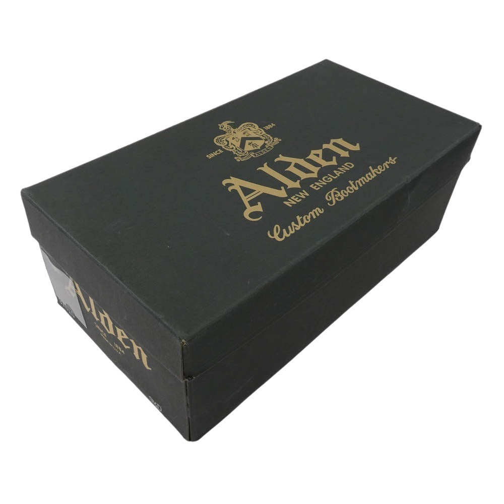 ALDEN オールデン 97610 ロングウイングチップ レザー シューズ ブラック系 9.5【中古】