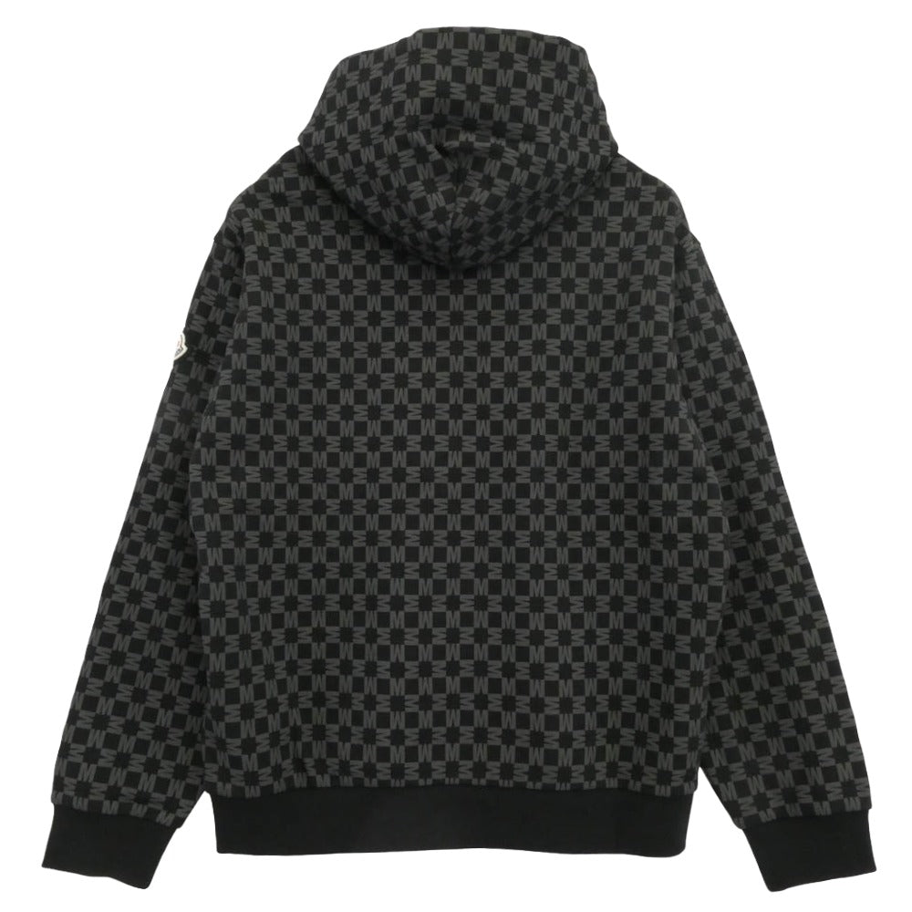 MONCLER モンクレール H20918G00039 899TX HOODIE 総柄 プルオーバー パーカー フーディー ブラック系 L【中古】