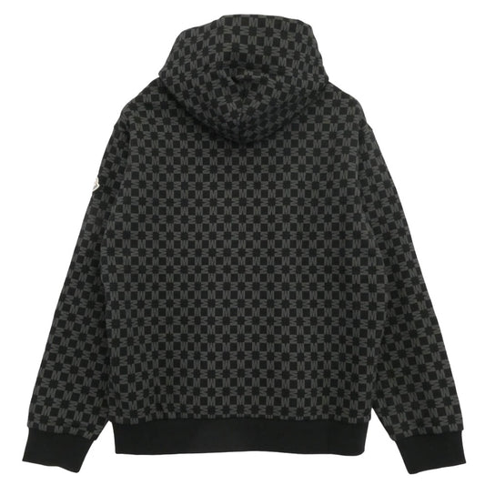 MONCLER モンクレール H20918G00039 899TX HOODIE 総柄 プルオーバー パーカー フーディー ブラック系 L【中古】