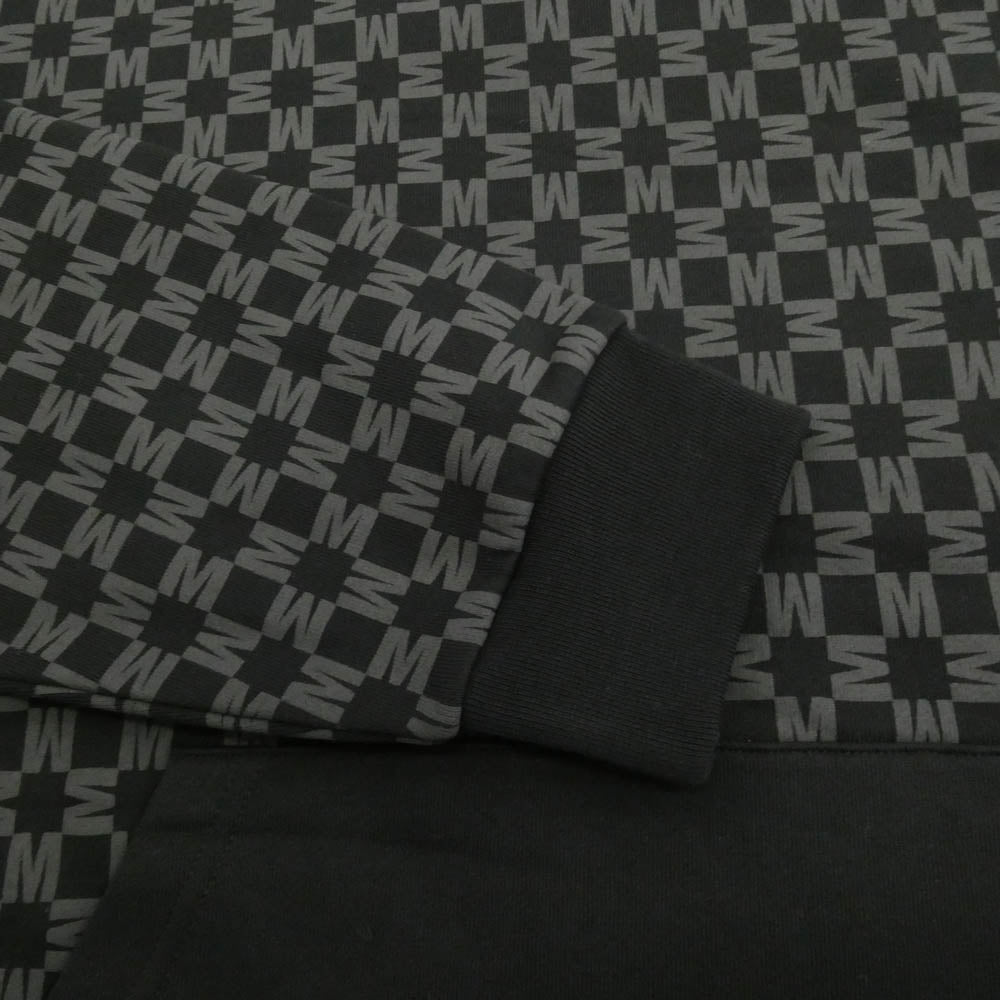 MONCLER モンクレール H20918G00039 899TX HOODIE 総柄 プルオーバー パーカー フーディー ブラック系 L【中古】