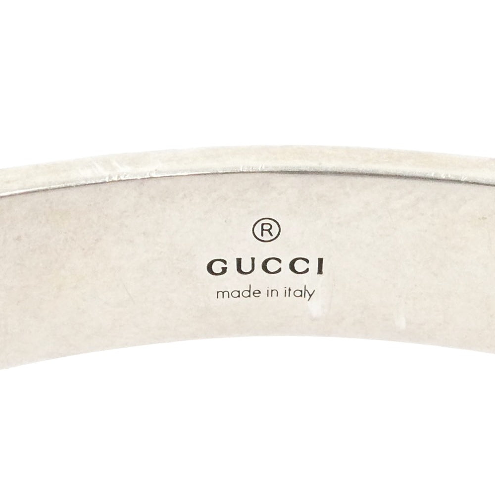 GUCCI グッチ Signature GG Chunky Bee Cuff Bracelet GG ビー カフ バングル ブレスレット シルバー系 18【中古】