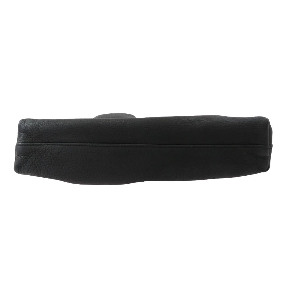 アエタ DRAW STRING ONE SHOULDER レザー ショルダーバッグ ブラック系【中古】
