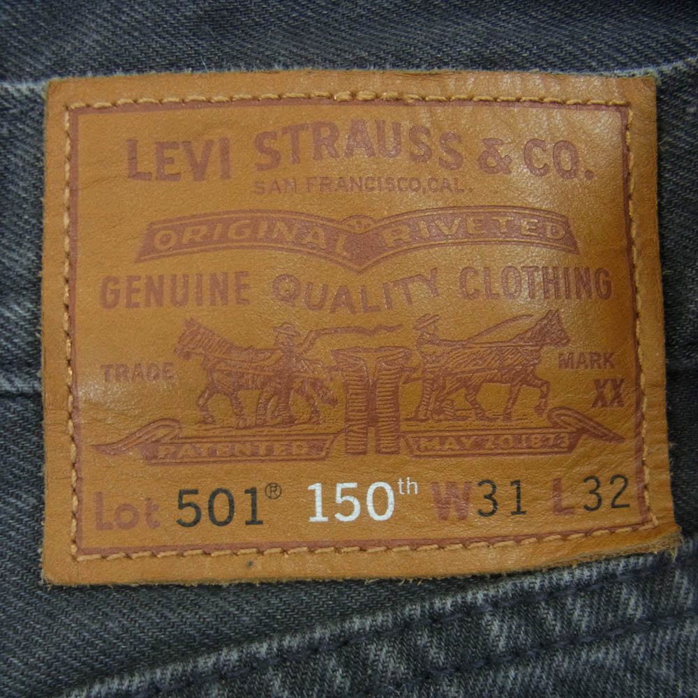 Levi's リーバイス 00501-3389 501 150周年 グレー デニム パンツ ベトナム製 グレー系 W31 L32【中古】