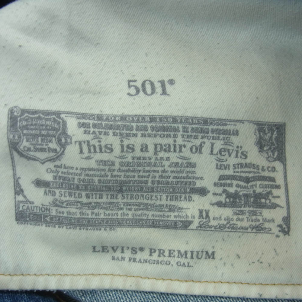 Levi's リーバイス A6737-0000 501 150周年記念 デニム パンツ 中国製 インディゴブルー系 W31 L28【中古】