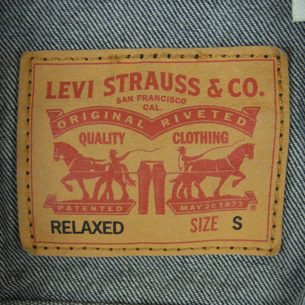 Levi's リーバイス A7632-0002 2nd Type RELAXED ブラック デニム ジャケット カンボジア製 グレー系 S【中古】