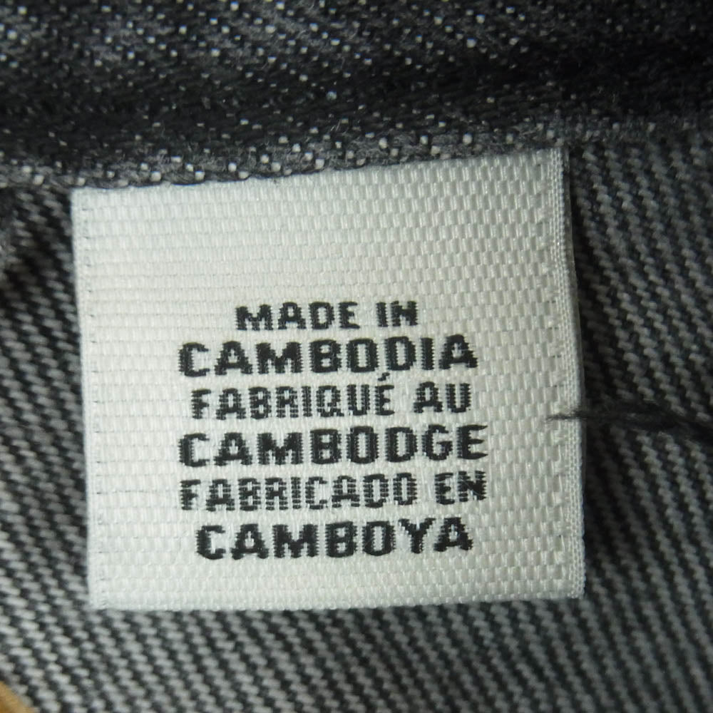 Levi's リーバイス A7632-0002 2nd Type RELAXED ブラック デニム ジャケット カンボジア製 グレー系 S【中古】