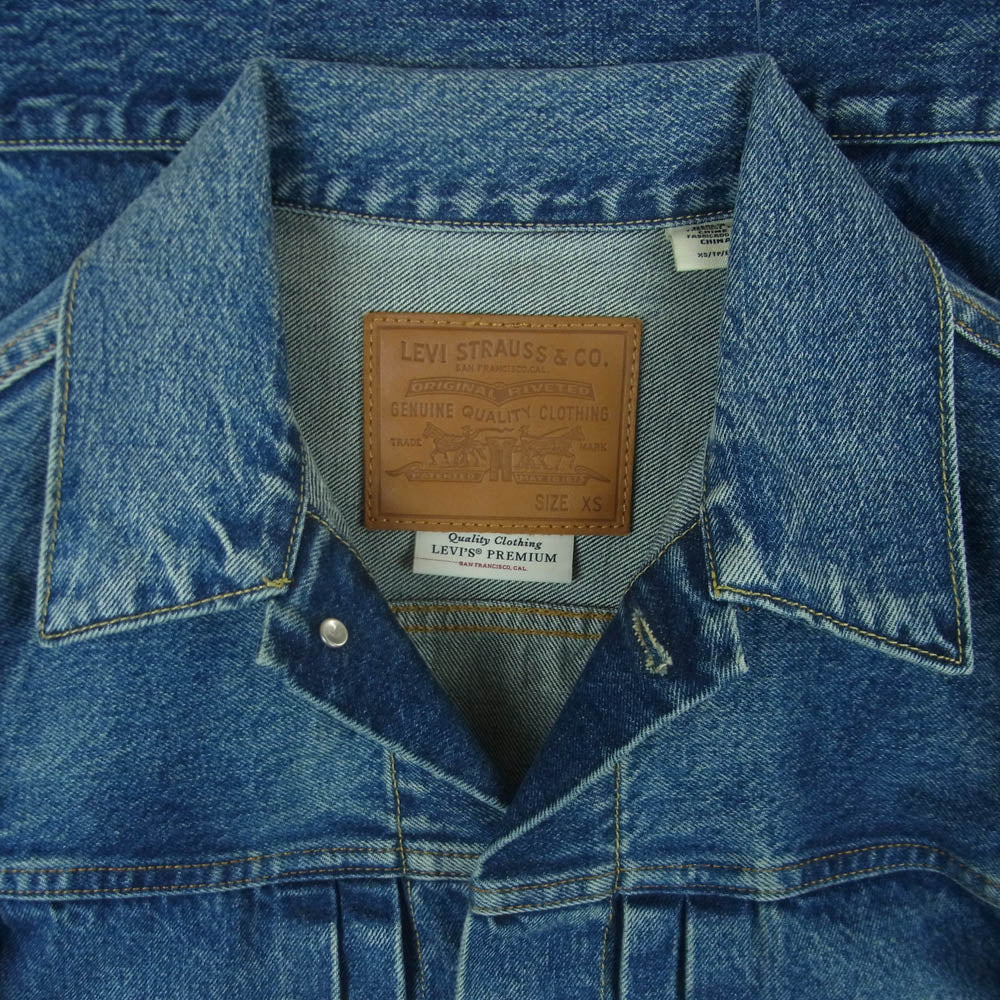 Levi's リーバイス A9518-0000 relume Type 1st Jacket 別注 ダメージ加工 デニム ジャケット インディゴブルー系 XS【中古】