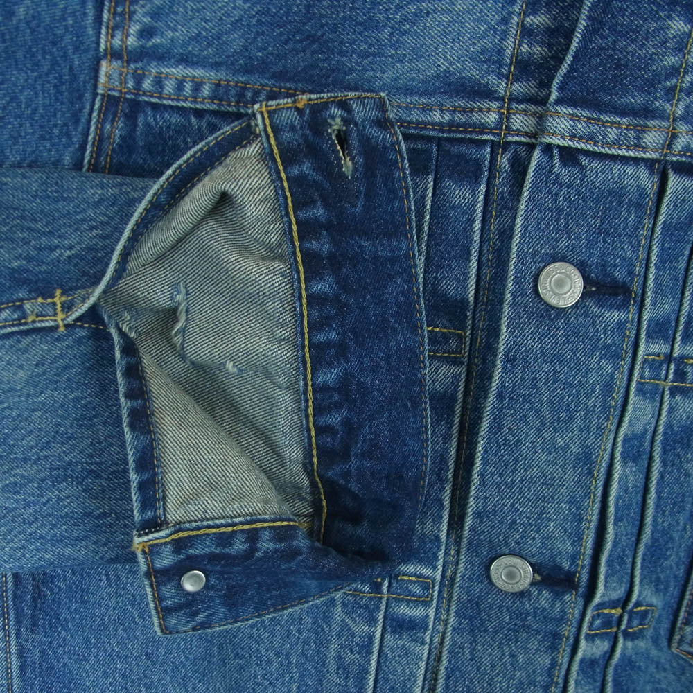 Levi's リーバイス A9518-0000 relume Type 1st Jacket 別注 ダメージ加工 デニム ジャケット インディゴブルー系 XS【中古】