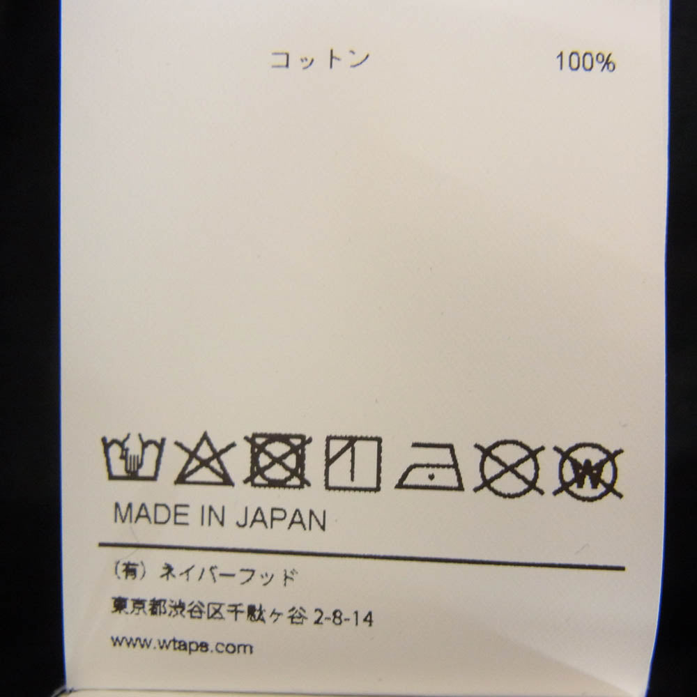 WTAPS ダブルタップス 24SS 241TQDT-SHM06 COTTON HERRINGBONE TEXTILE ジャガード 総柄 ヘリンボーン オープンカラー 半袖 シャツ ブラック系 X03【中古】