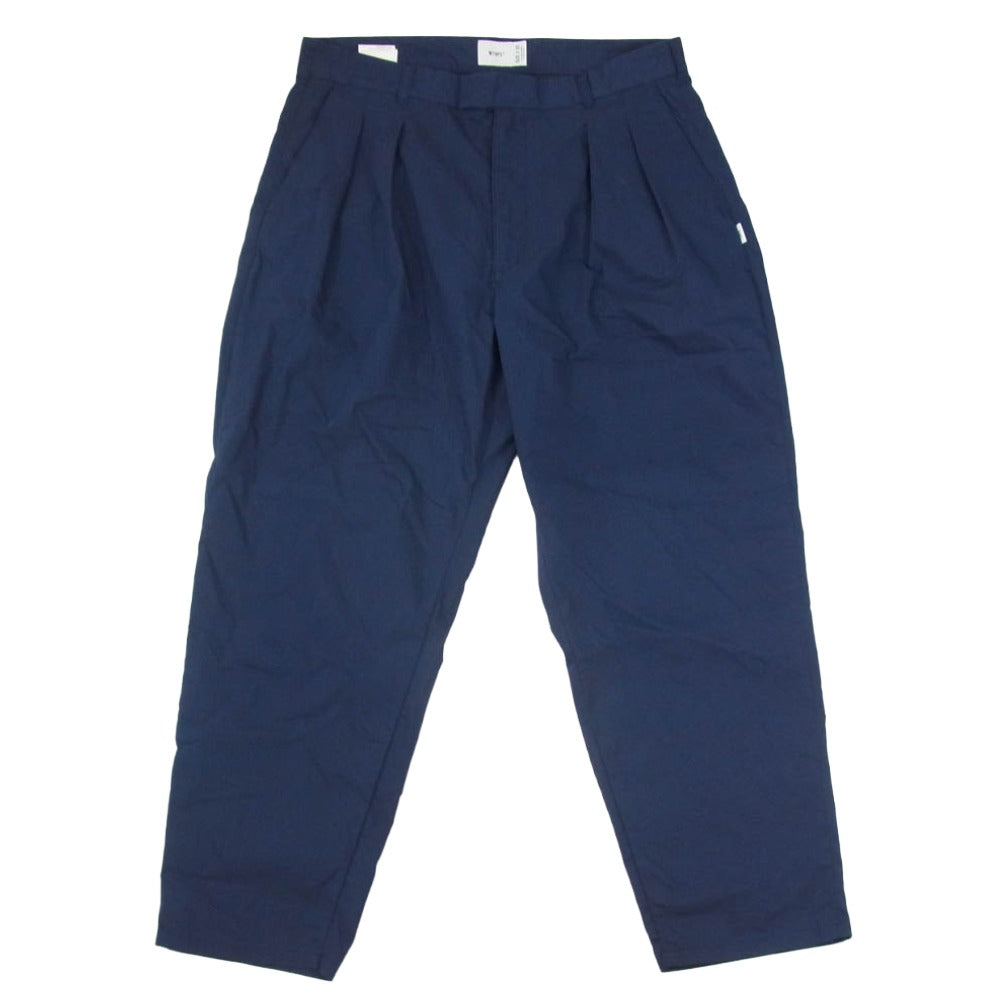 WTAPS ダブルタップス 24SS 241TQDT-PTM03 LEZ HUNTS TROUSERS CTPL WEATHER COOLMAX ウェザー クールマックス タックパンツ ネイビー系 X03【中古】