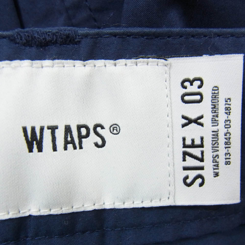 WTAPS ダブルタップス 24SS 241TQDT-PTM03 LEZ HUNTS TROUSERS CTPL WEATHER COOLMAX ウェザー クールマックス タックパンツ ネイビー系 X03【中古】