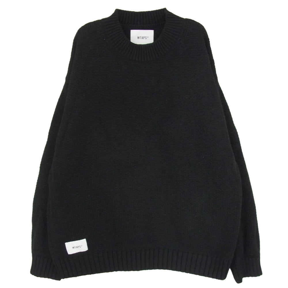WTAPS ダブルタップス 24AW 242MADT-KNM01 DUANE SWEATER POLY デュアン セーター ポリ ニット モック ネック ブラック系 X04【中古】
