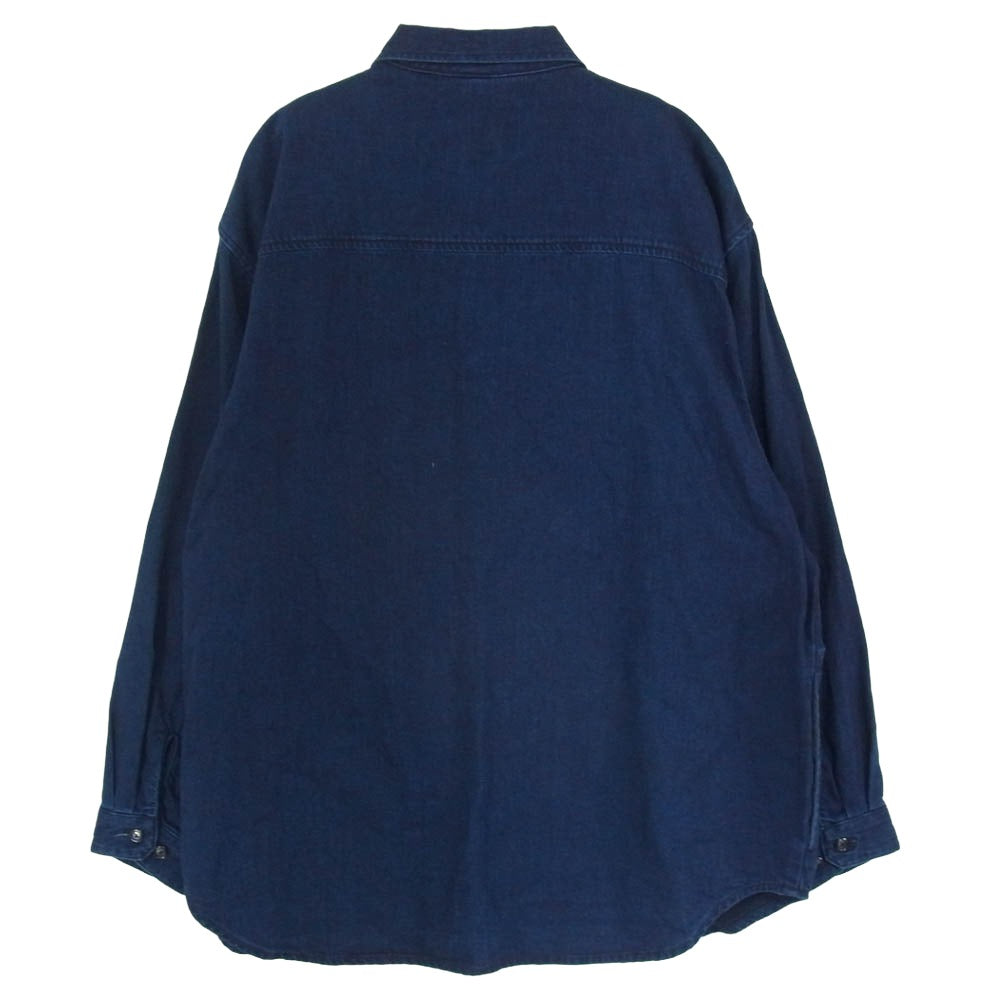 WTAPS ダブルタップス 23SS 231WVDT-SHM01 WCPO LS COTTON DENIM 長袖 オーバーサイズ コットン デニム インディゴ シャツ ジャケット ネイビー系 X03【中古】