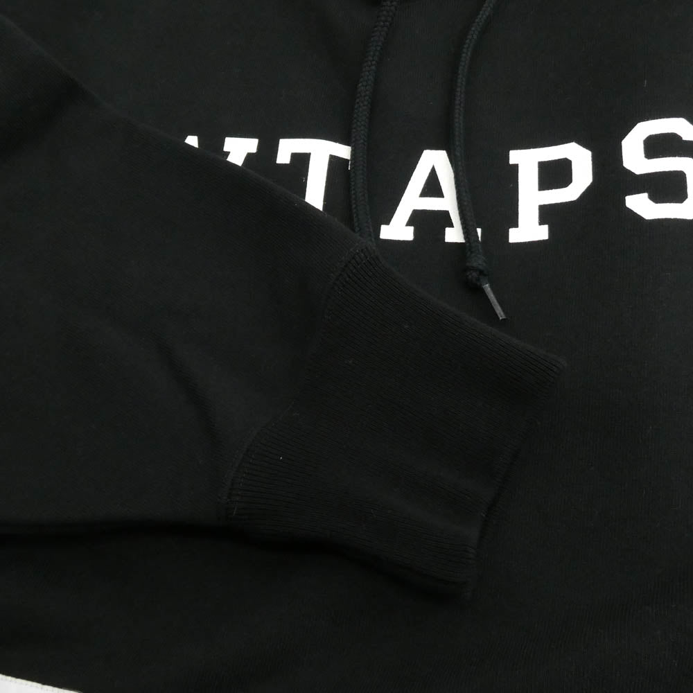 WTAPS ダブルタップス 25SS 251ATDT-CSM04 ACADEMY HOODY COTTON アカデミー フーディー コットン ロゴ プリント スウェット パーカー ブラック系 04【美品】【中古】