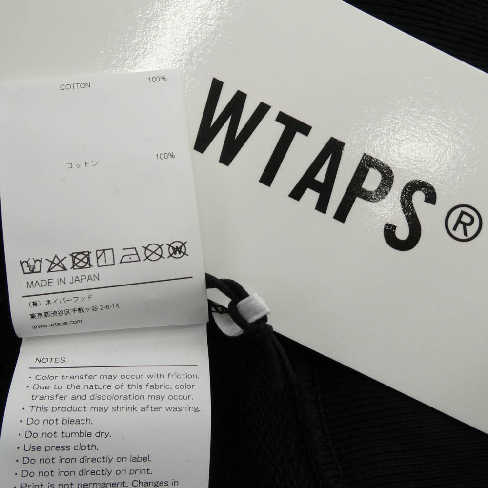 WTAPS ダブルタップス 25SS 251ATDT-CSM04 ACADEMY HOODY COTTON アカデミー フーディー コットン ロゴ プリント スウェット パーカー ブラック系 04【美品】【中古】