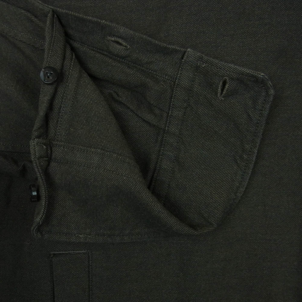 yoko sakamoto ヨーコサカモト SHIRT JACKET マテリアルコットン 長袖 シャツ ジャケット グレー系 L【中古】